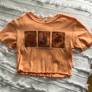 Orange baby tee Nature Our Nurture, urban outfitters